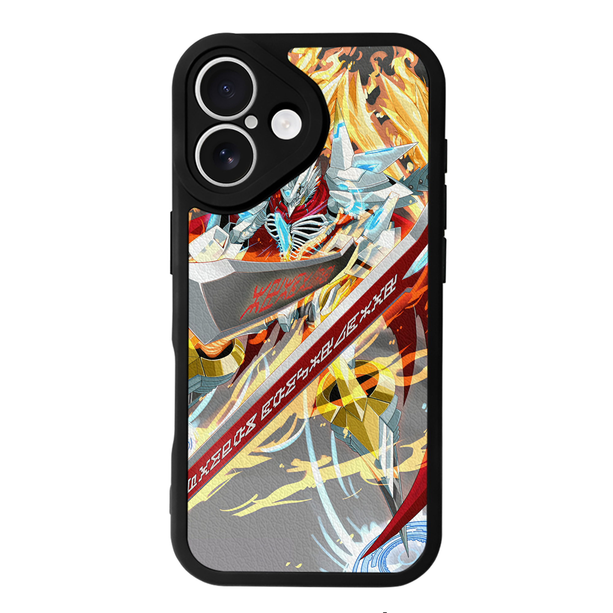 （画像用） Digimon デジタルモンスター/デジモン 【iPhone 16シリーズ対応】シリコンスマホケース（レザー調） 材質：シリコン